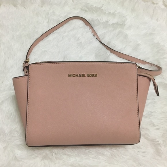 Michael Kors Selma Leather Mini Crossbody Ballet - Picture 1 of 5